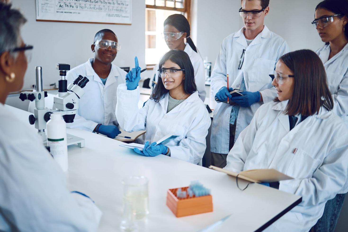Science Teacher and Students