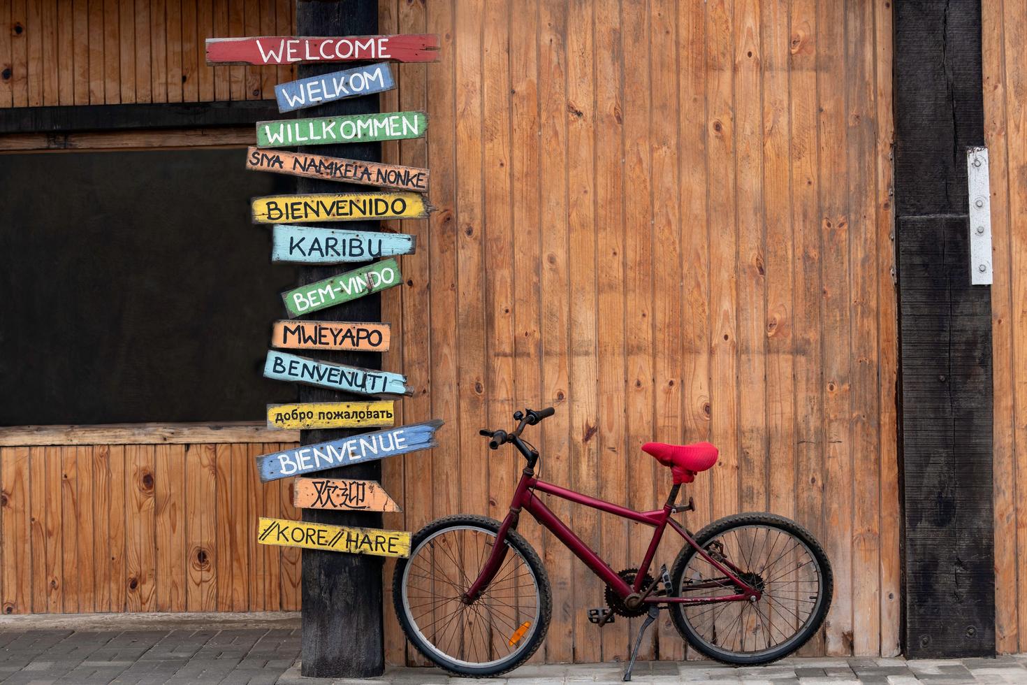 Languages welcome signs