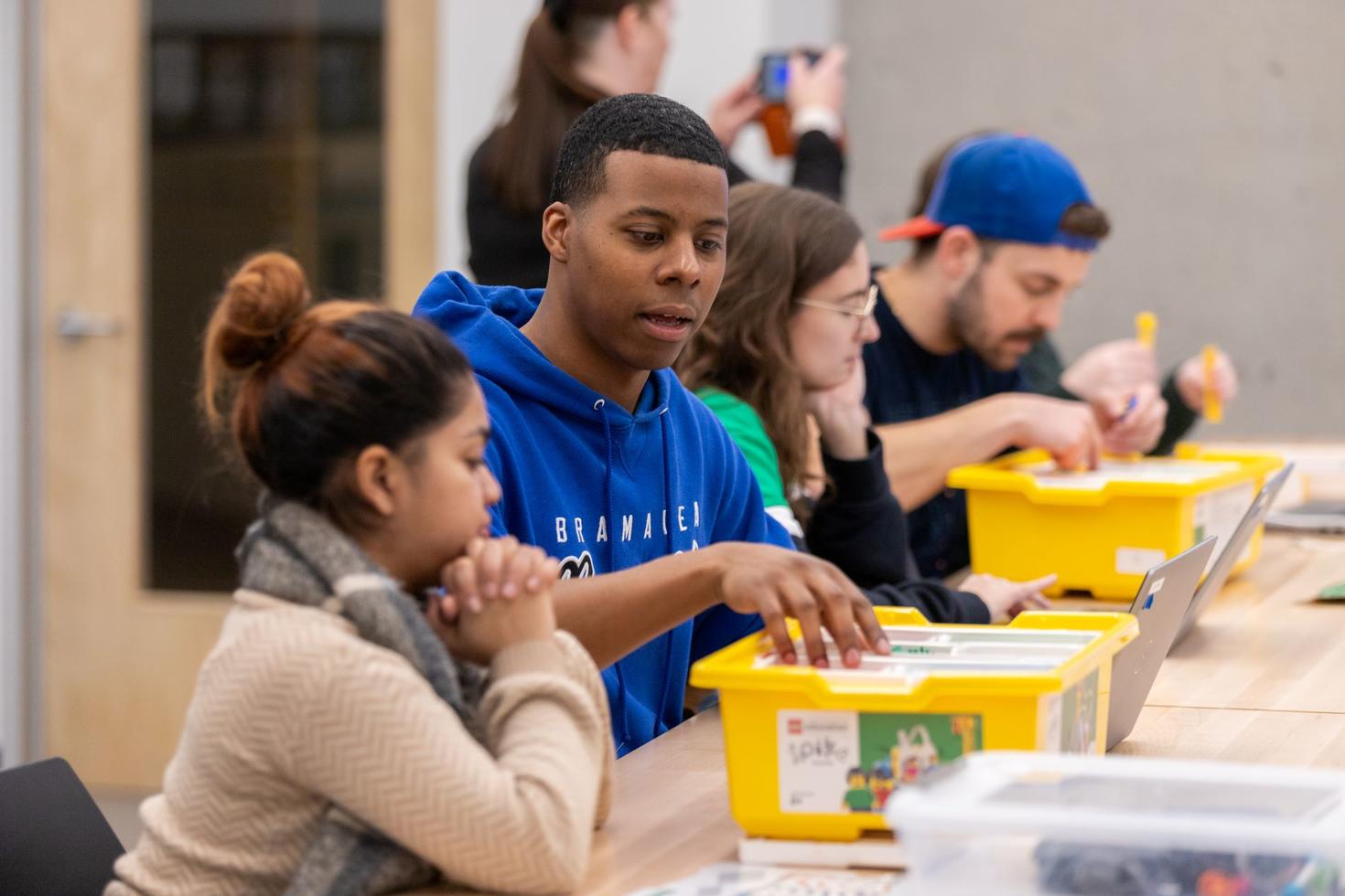 students at the Ed studio