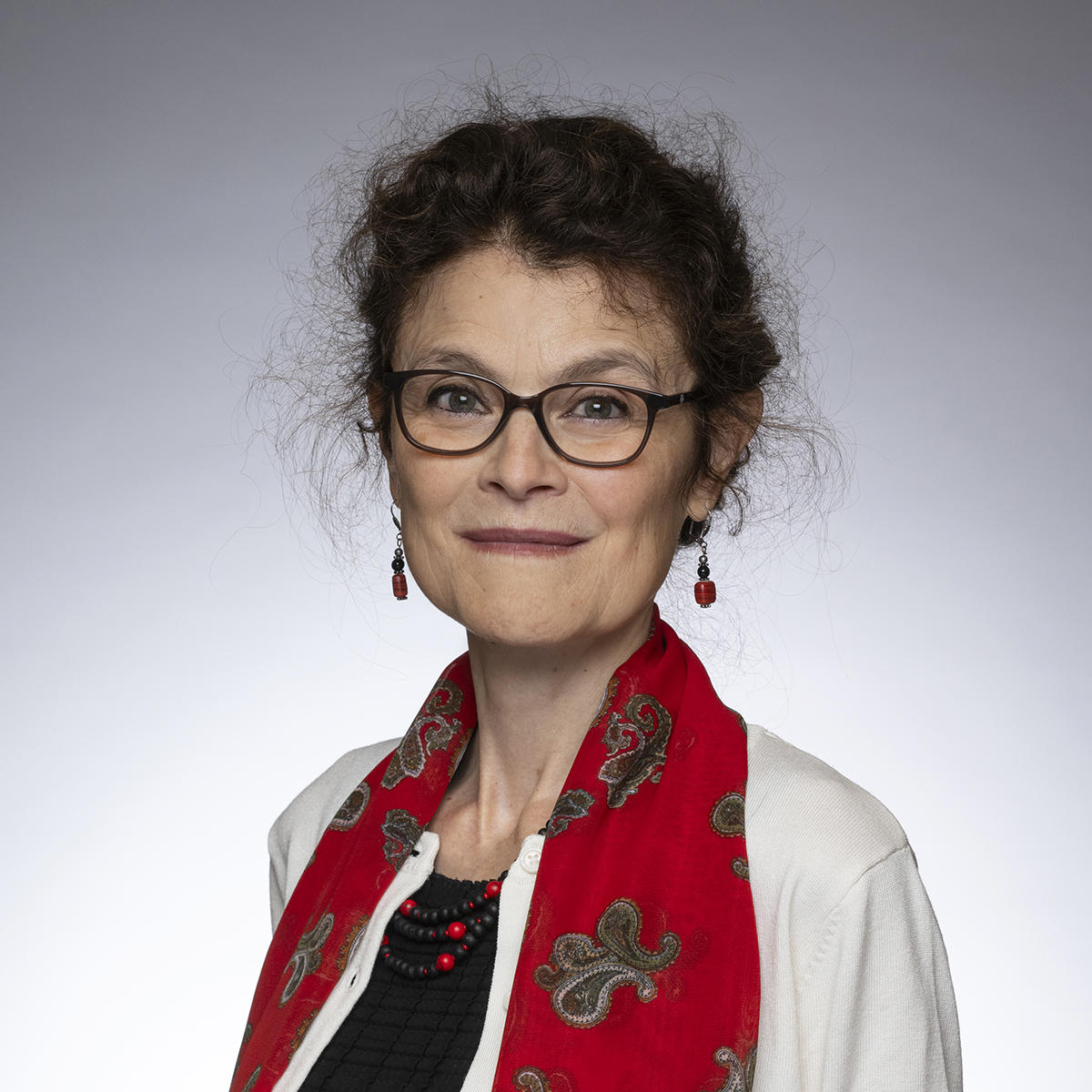 Portrait image of person with glasses