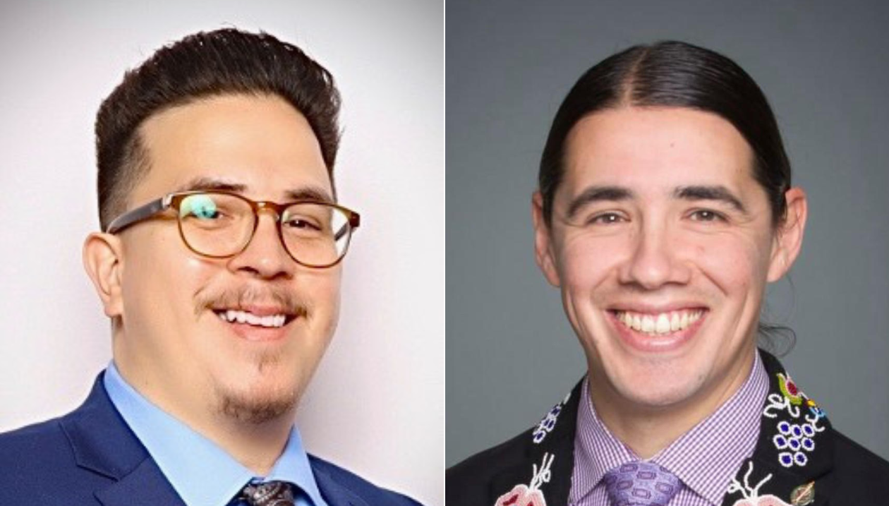 Kanatase Horn (à gauche) et Robert-Falcon Ouellette (à droite).
