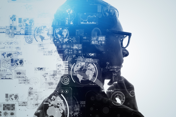 Une personne pensant à l'intelligence artificielle.