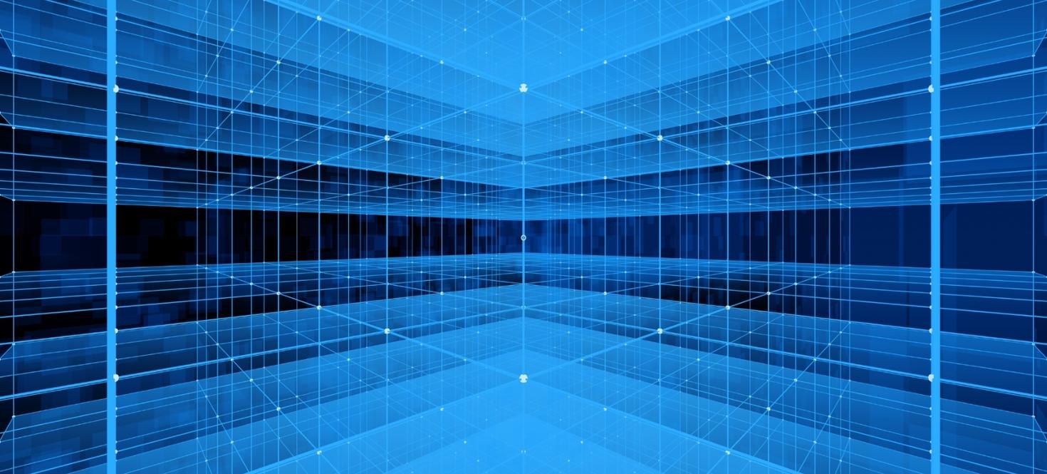 Flèches numériques avec halo lumineux bleu néon