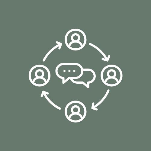 Une illustration des personnes qui dialoguent.
