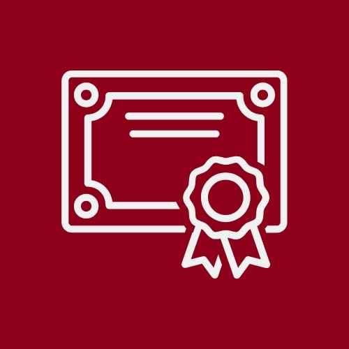 Une icône de certificat. 