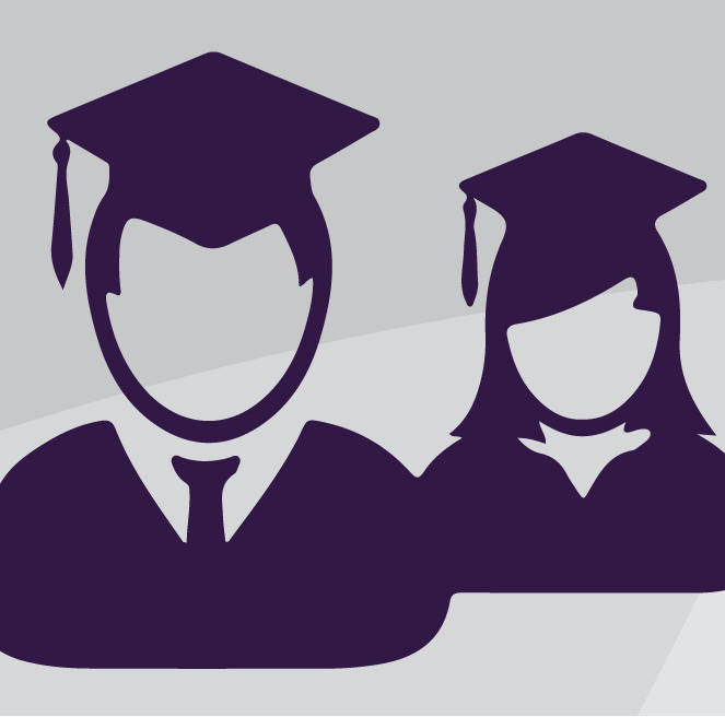 deux icône d'étudiant avec un chapeau de graduation