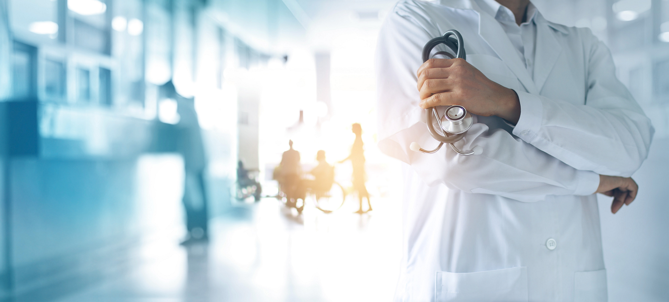 White coat lab on a person