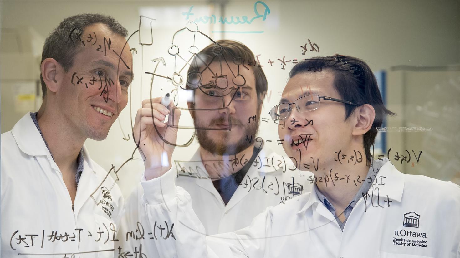 les médecins discutent entre eux sur un tableau