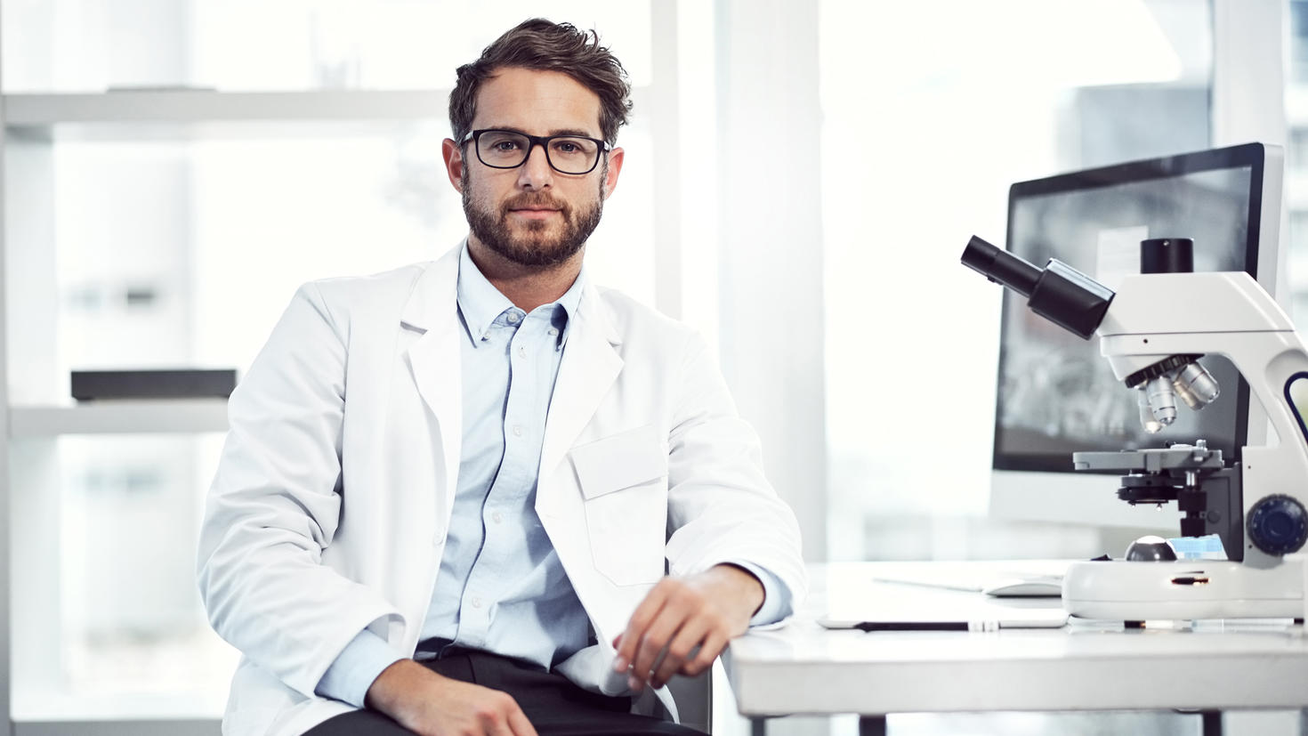 Male researcher
