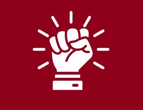 Vector icon of a fist