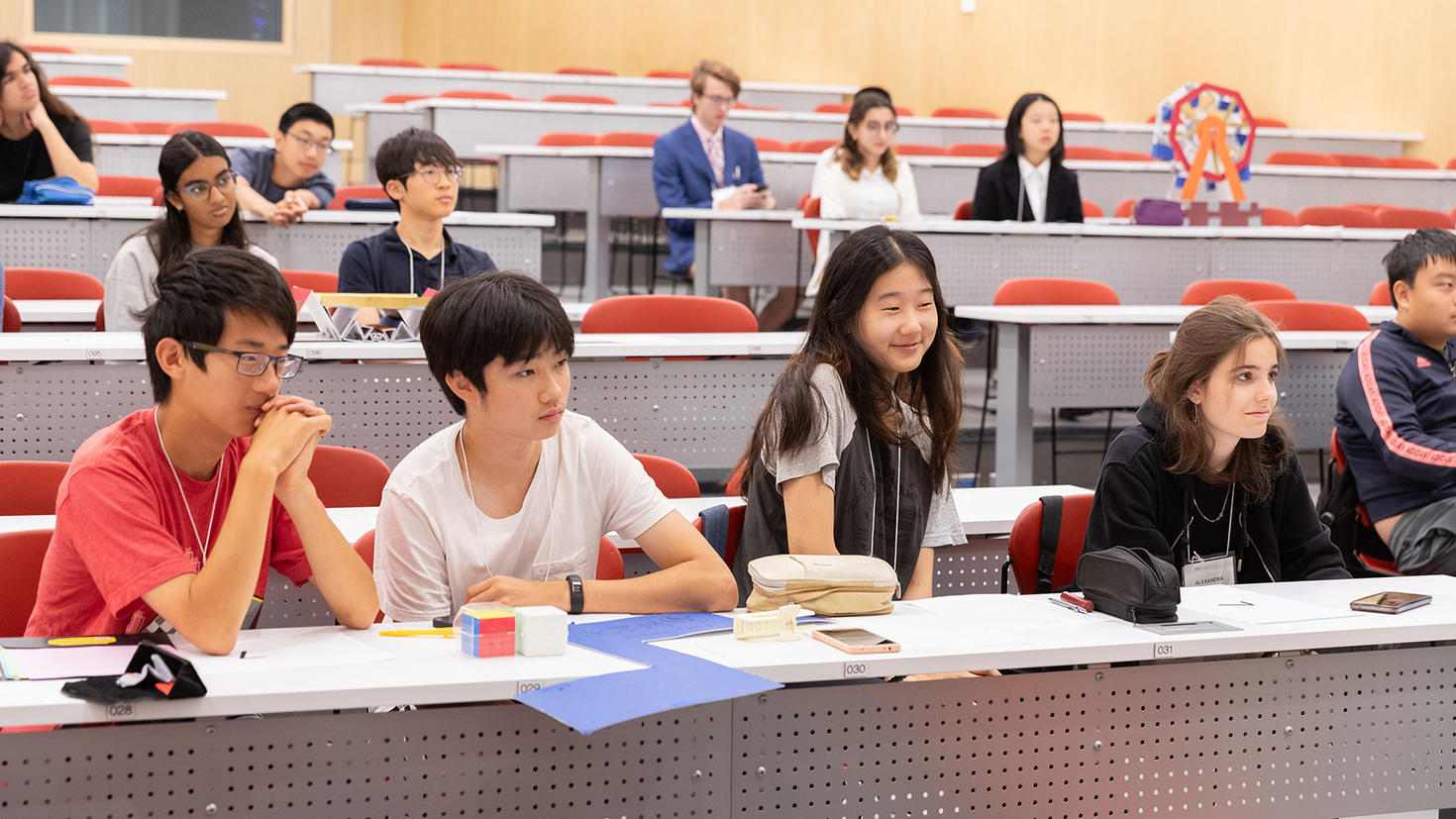 Étudiants dans un amphithéâtre