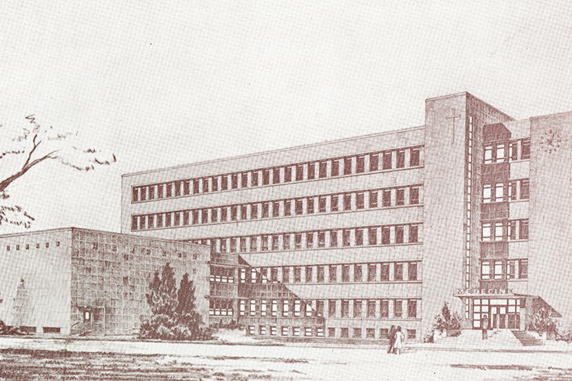 Le bâtiment de médecine de l'Université d'Ottawa sur la rue Nicholas