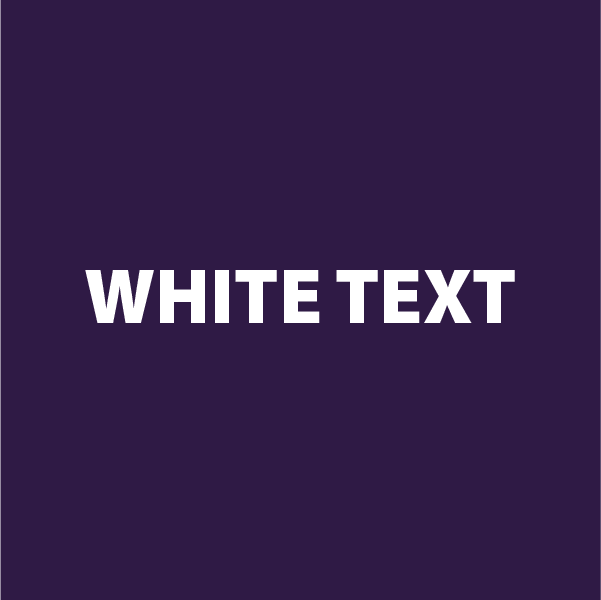 Texte blanc sur fond violet foncé