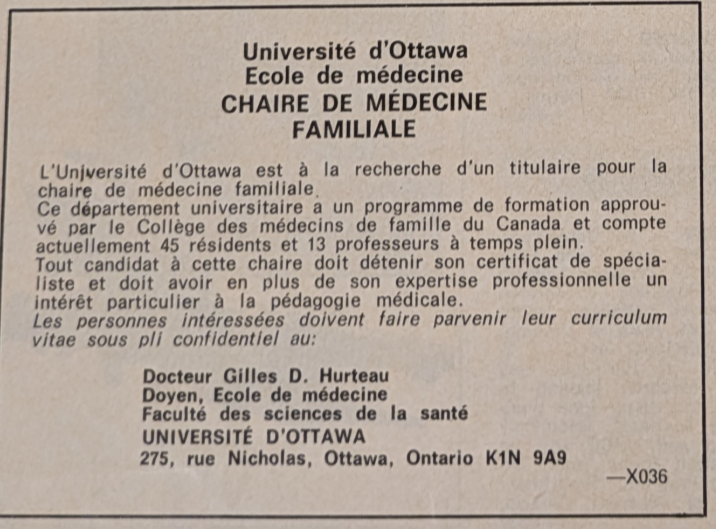 uO Chaire de Medecine Familiale