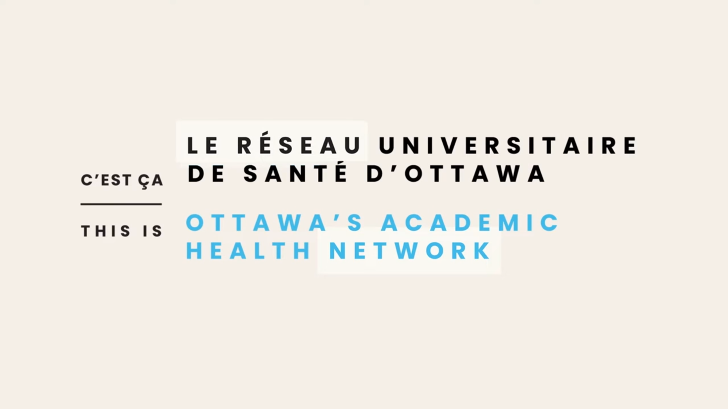 Bannière du Réseau universitaire de santé d’Ottawa