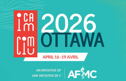 Les logos de CIMU et AFMC et les mots 2026 Ottawa