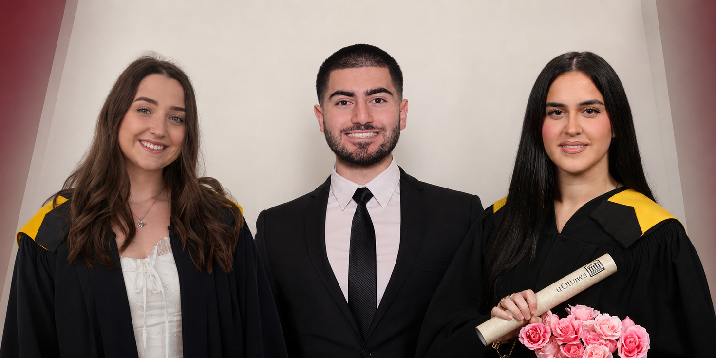 Marie-Ève Paquette (RX 2030), Jean-Paul Azzi (MD 2030), Kayla Absi (MD 2030)