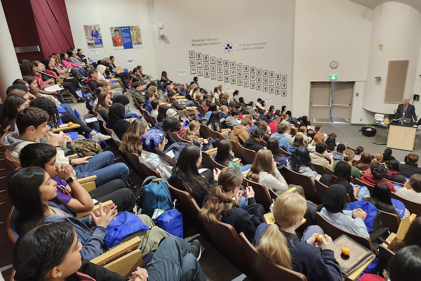 students at a lunch and learn