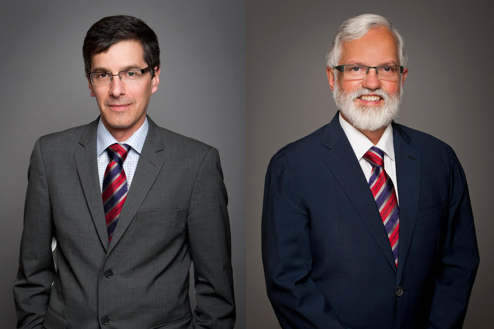 Photo de Dr Daniel Figeys et Dr Ronald Labonté
