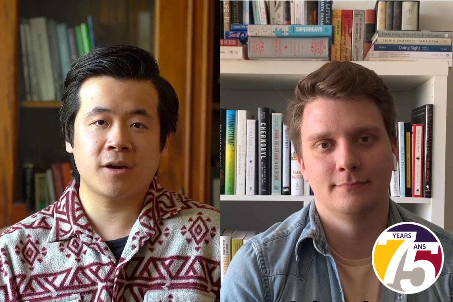 les majors de classe Carter William Lim et Alexandre Rochon