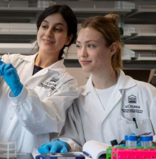 Des étudiants travaillant ensemble dans un laboratoire