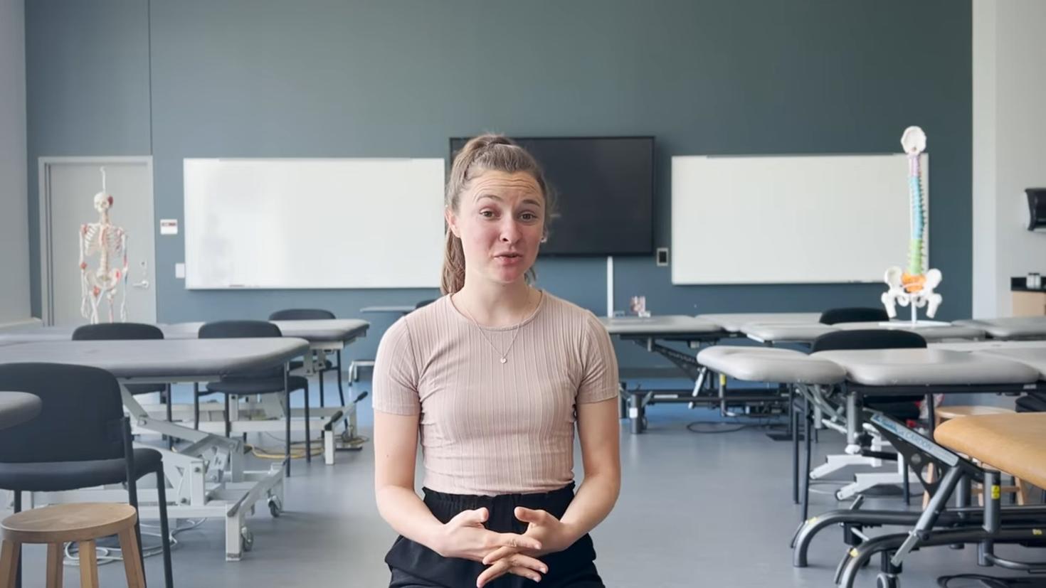 Sarah MCallister, BHK student in a classroom