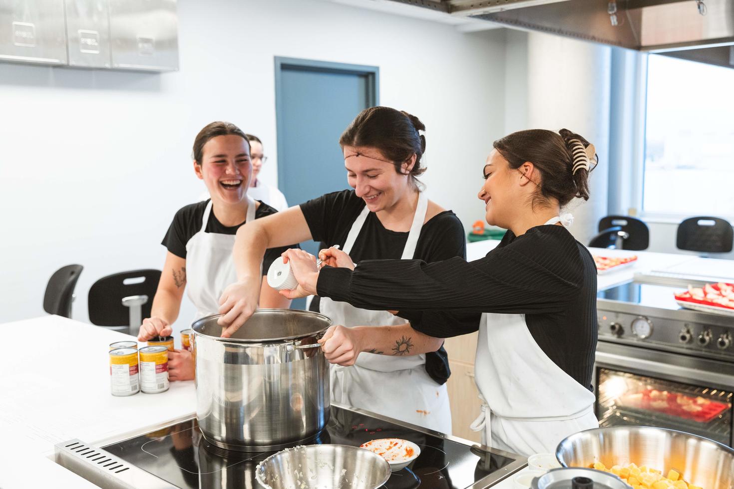 students cooking