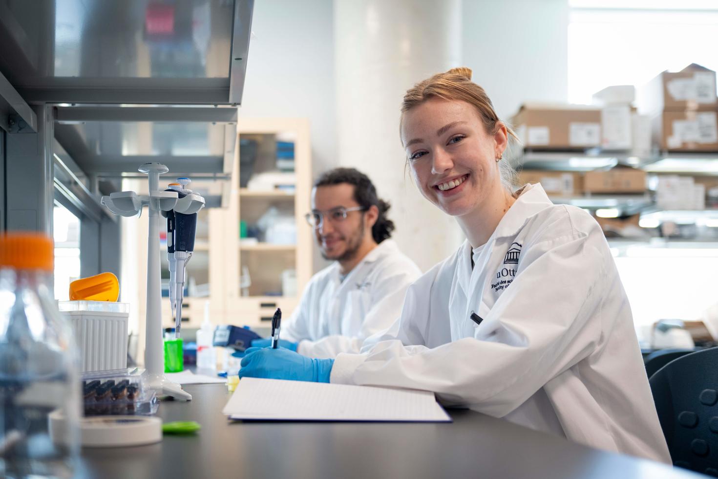 students in a lab