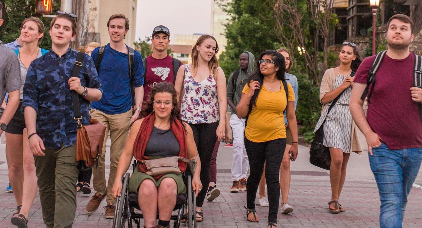Un groupe d'étudiants