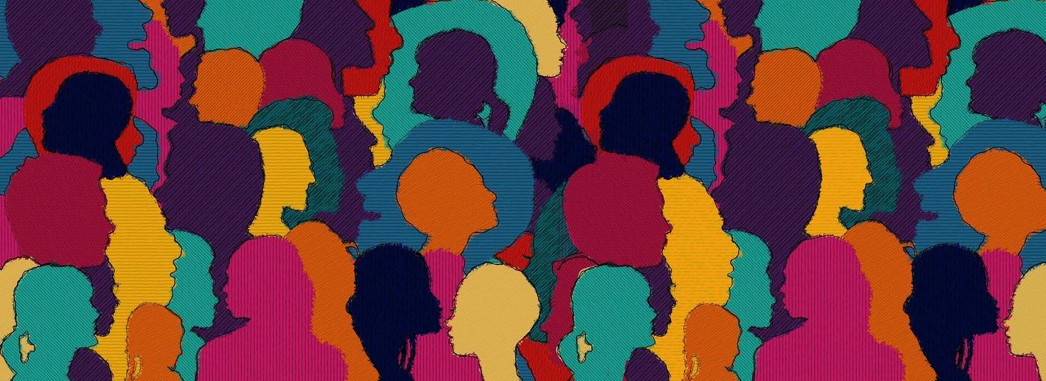 Pictogramme d'individus de différentes couleurs