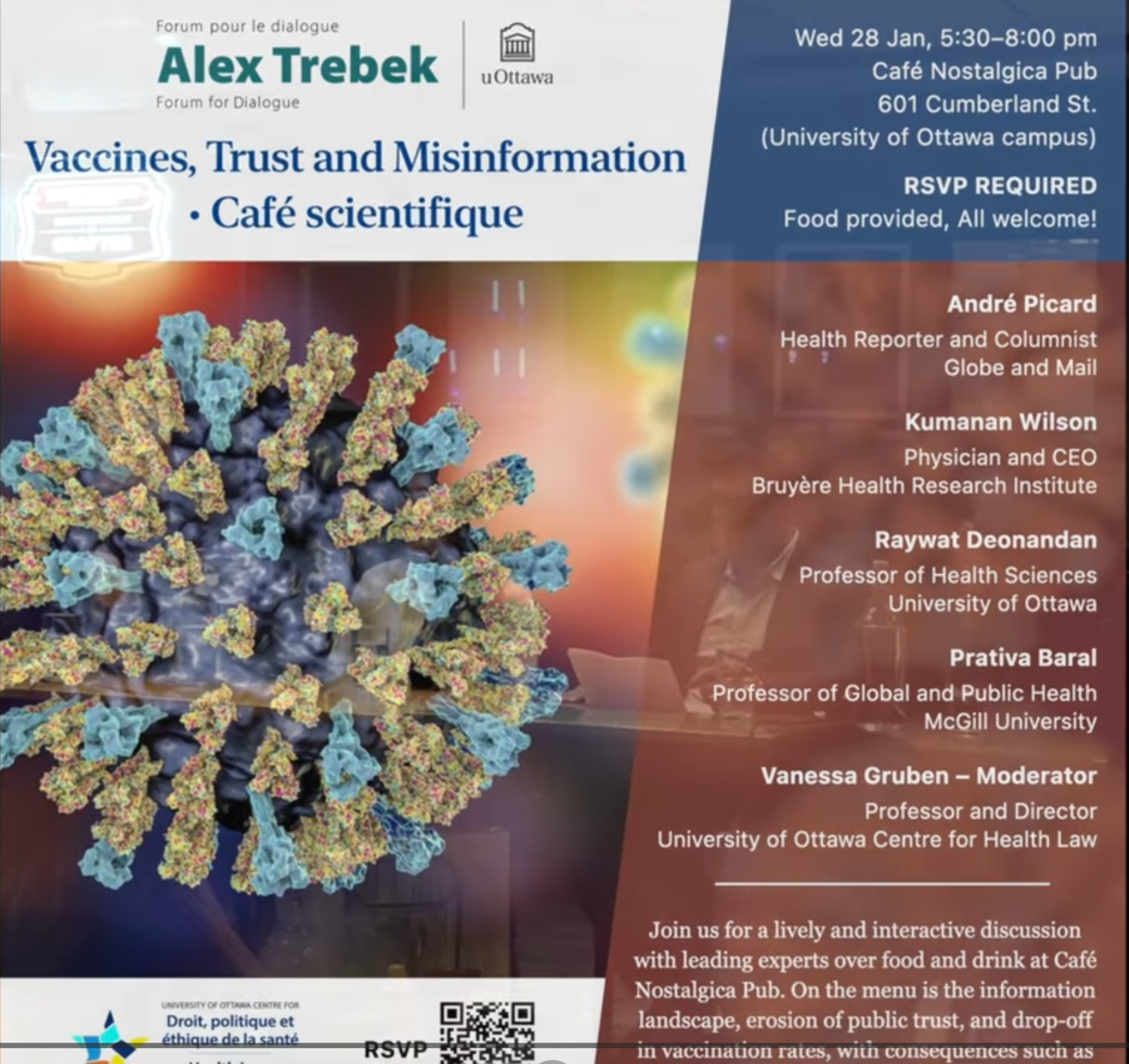 Affiche du Forum pour le dialogue Alex-Trebek