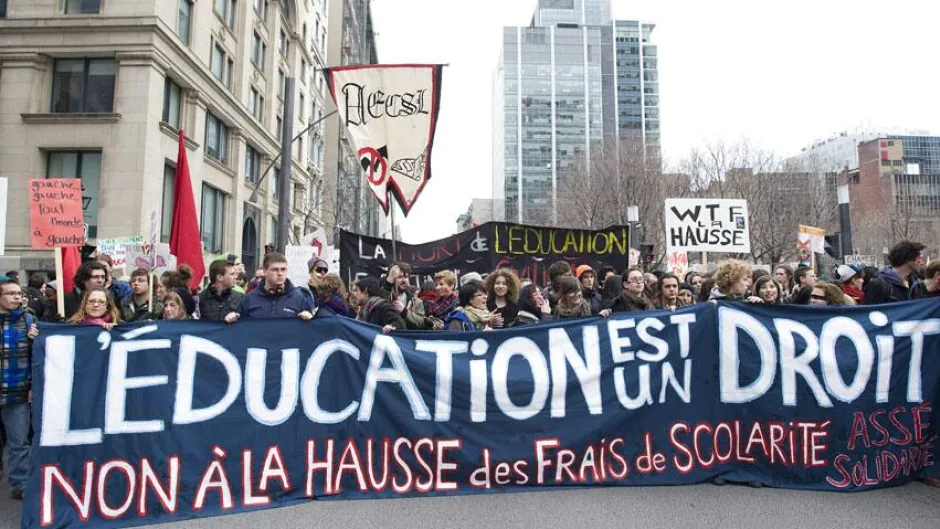 Une manifestation au Québec