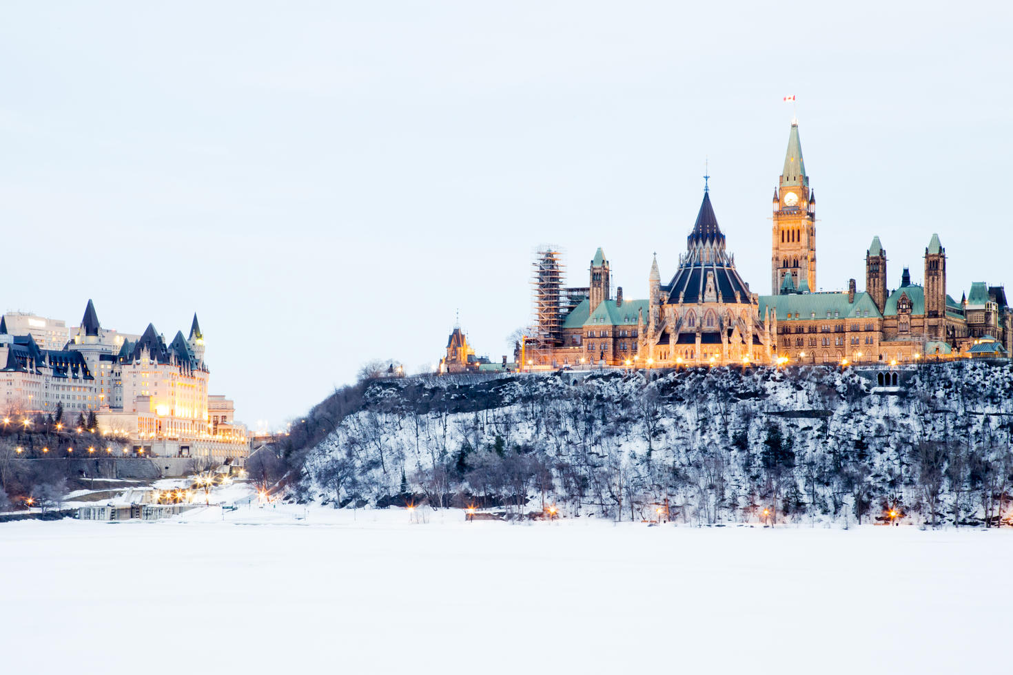 Parlement du Canada à Ottawa en hiver