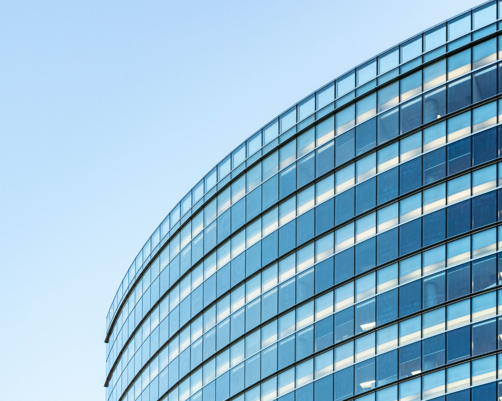Glass building