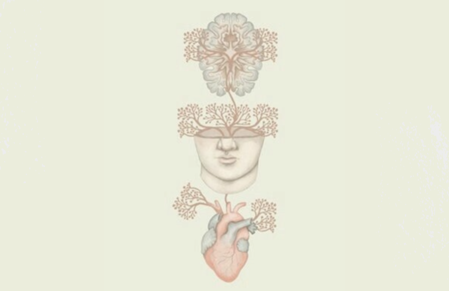cœur, bouche et cerveau connectés