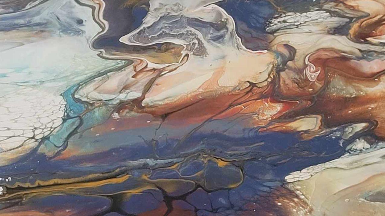 Peinture abstraite en art fluide