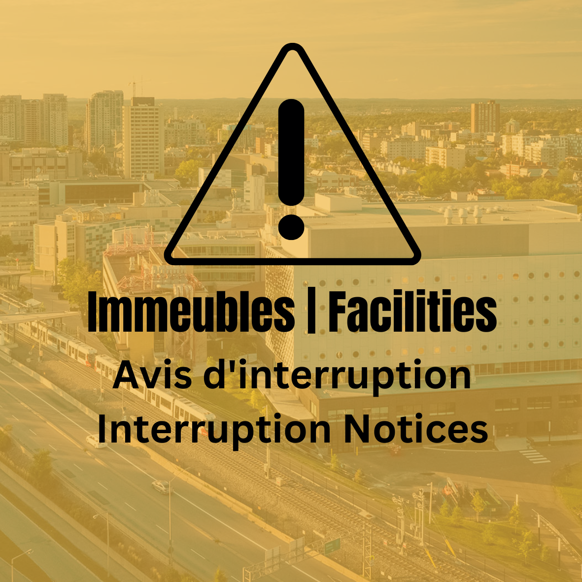 Avis d'interruption