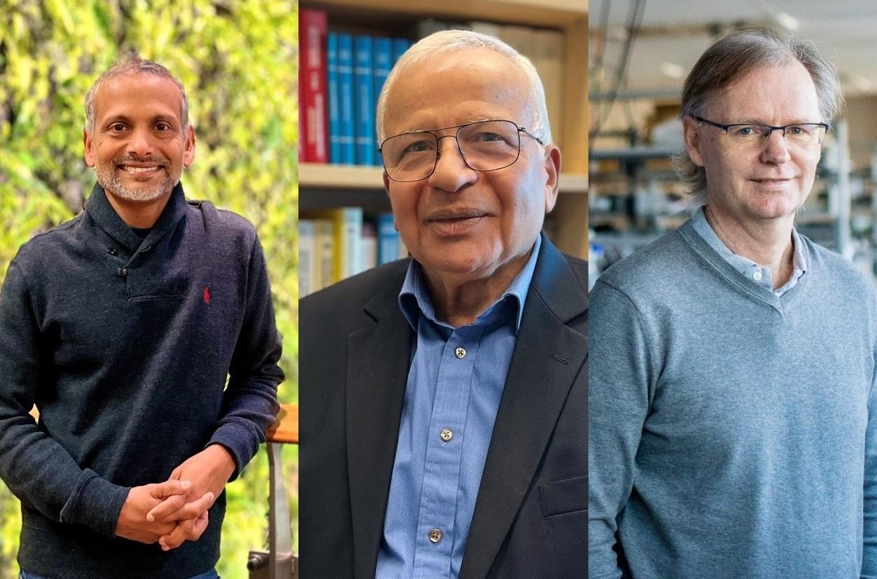 (de gauche à droite) Professeur Muralee Murugesu, Professeur Abdelhamid Sayari, et Professeur Michael Organ