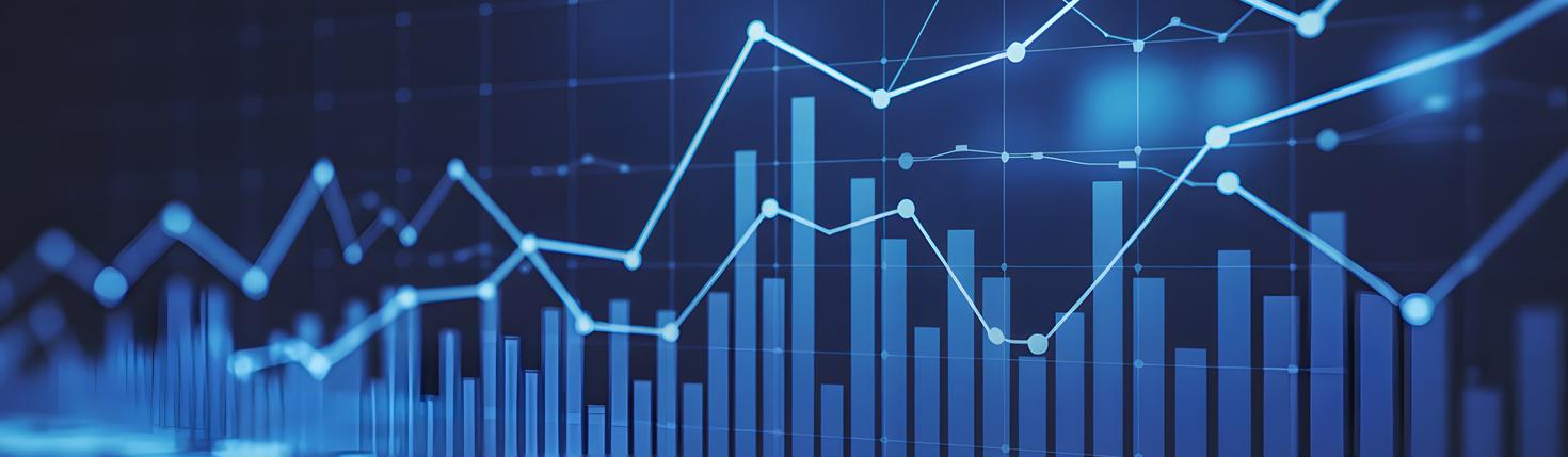 Graphique de croissance financière affichant des tendances à la hausse, idéal pour les présentations, les rapports et les analyses commerciales. 