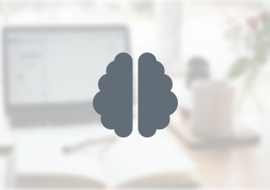 Mind icon on a blurred background