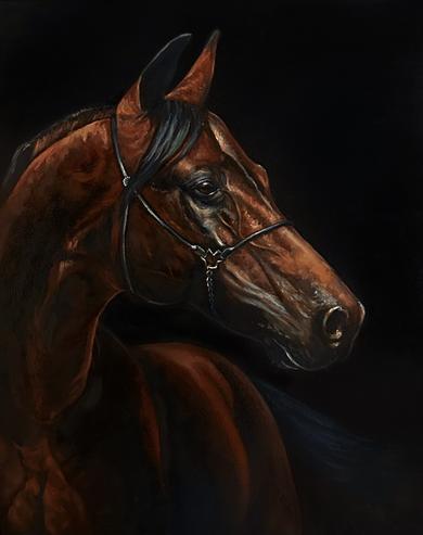 Acrylic oil Equestrian
