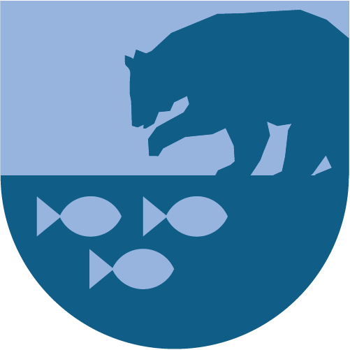 Icon of bear with fish