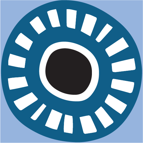 Icon of abstract circle with black in the middle