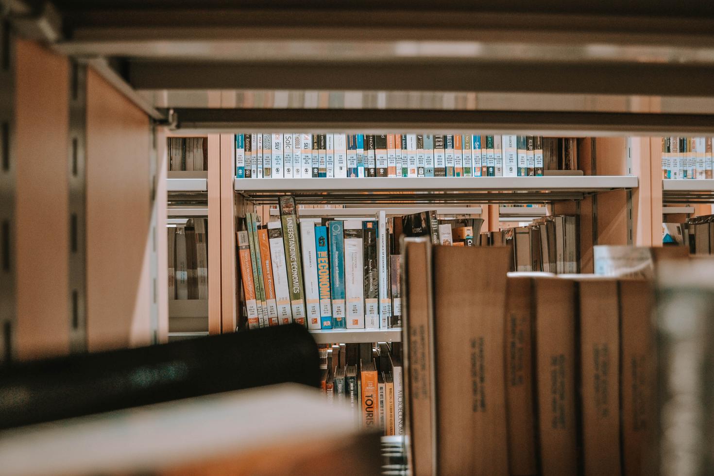 Books on a shelf