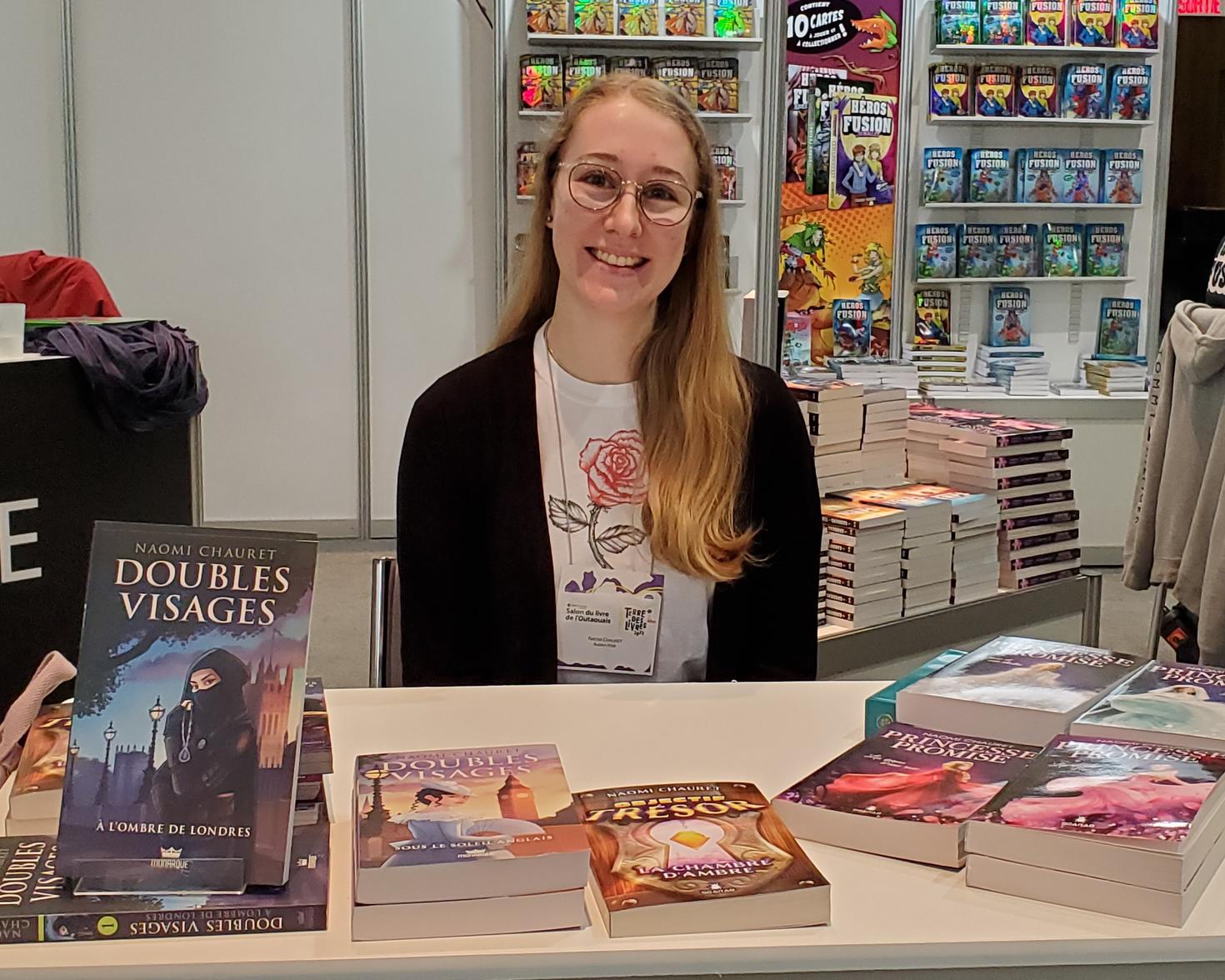 Naomi Chauret at the 2023 Salon du livre de l'Outaouais