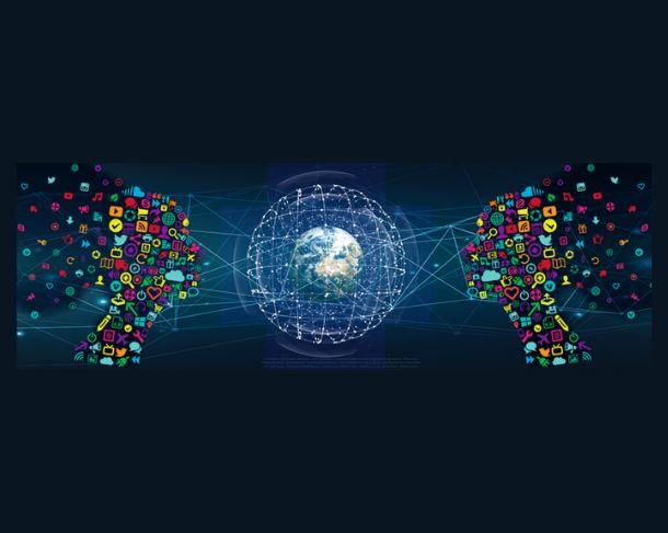 Visualization of interconnected minds.
