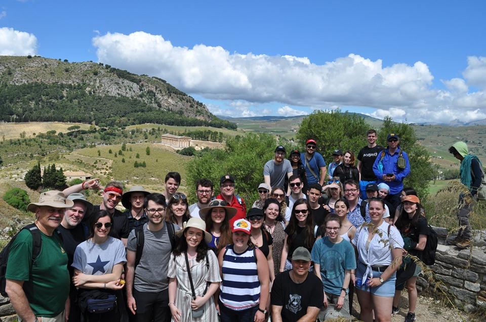 Students travelling on a study trip