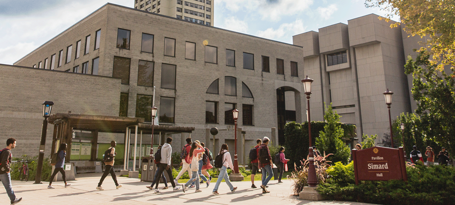 Students on campus.