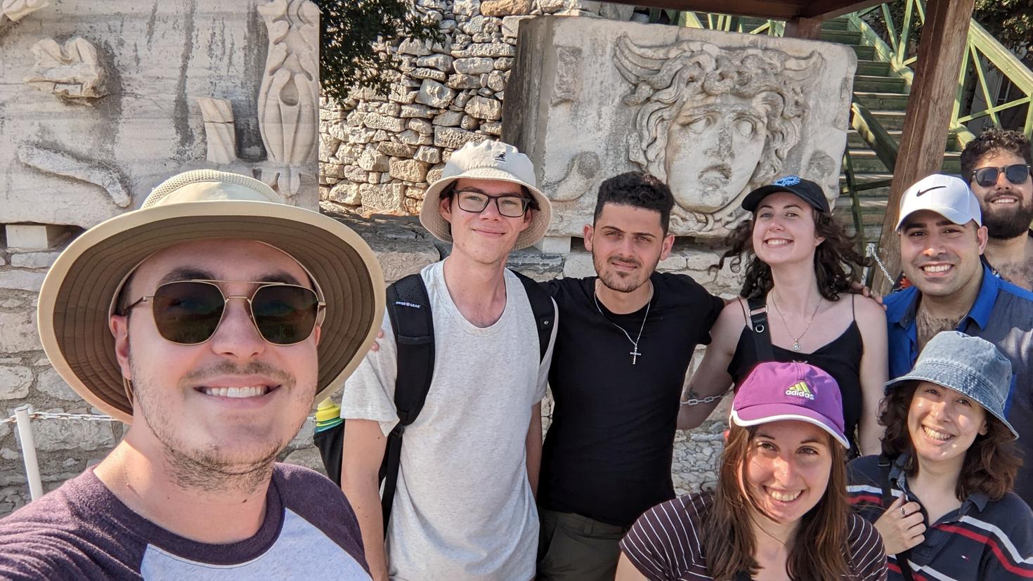 Students during a trip in Greece and Turkey 2023