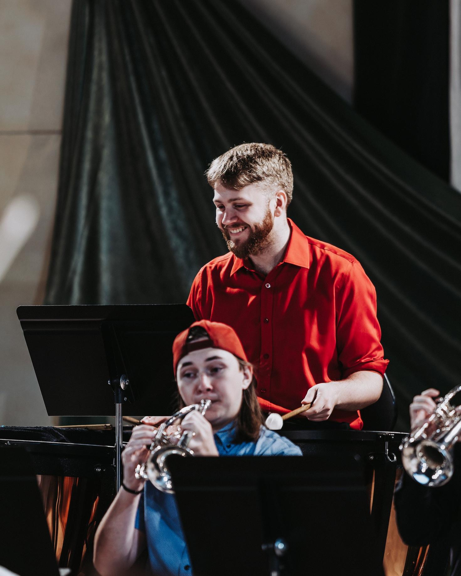Timpanist and trumpeter